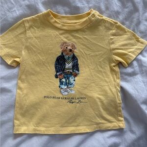 Ralph Lauren Kids Yellow Polo Bear Tee